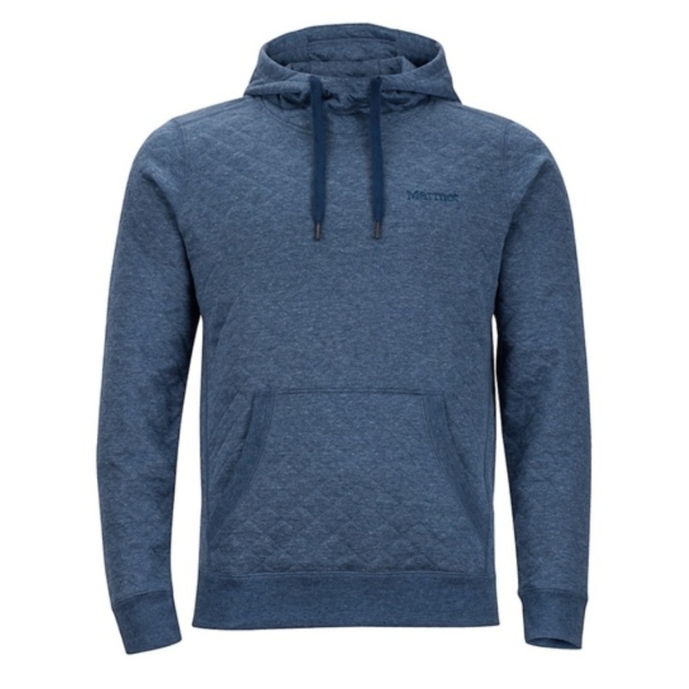 Marmot Galen Diamoind Quilted Hoodie Size XXL in Arctic Navy Blue Wool Blend